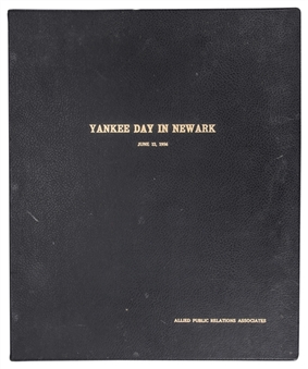 Vintage Homemade Scrapbook Commemorating New York Yankees Day in Newark on June 12, 1965